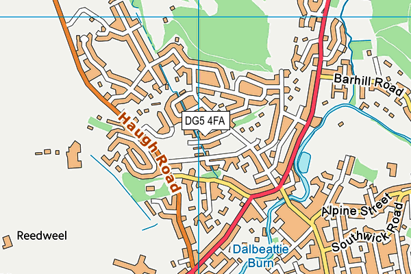 DG5 4FA map - OS VectorMap District (Ordnance Survey)