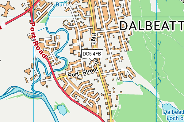 DG5 4FB map - OS VectorMap District (Ordnance Survey)