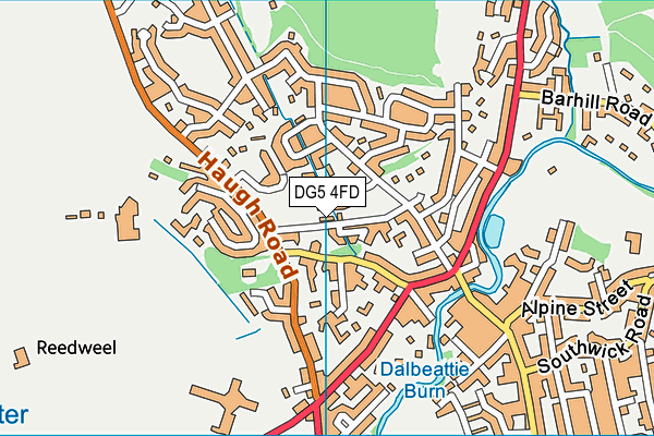 DG5 4FD map - OS VectorMap District (Ordnance Survey)