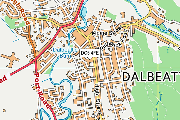 DG5 4FE map - OS VectorMap District (Ordnance Survey)