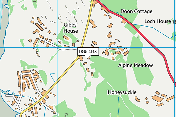 DG5 4GX map - OS VectorMap District (Ordnance Survey)