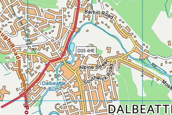 DG5 4HE map - OS VectorMap District (Ordnance Survey)