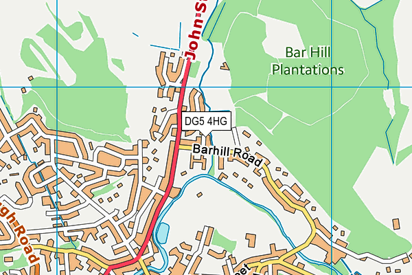 DG5 4HG map - OS VectorMap District (Ordnance Survey)