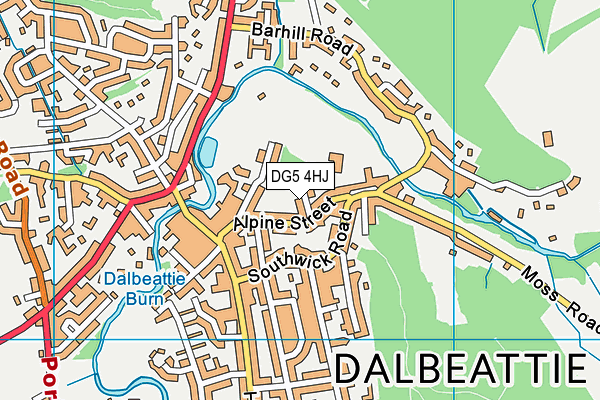 DG5 4HJ map - OS VectorMap District (Ordnance Survey)