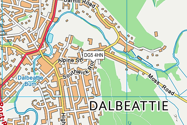 DG5 4HN map - OS VectorMap District (Ordnance Survey)