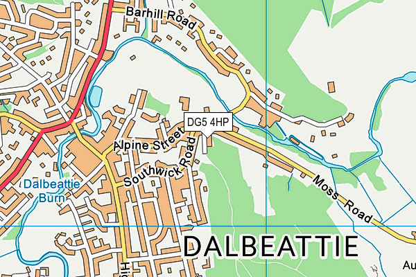 DG5 4HP map - OS VectorMap District (Ordnance Survey)