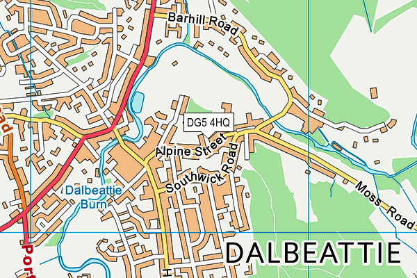 DG5 4HQ map - OS VectorMap District (Ordnance Survey)