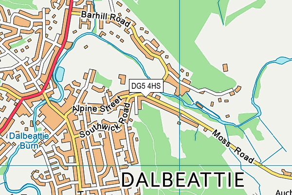 DG5 4HS map - OS VectorMap District (Ordnance Survey)