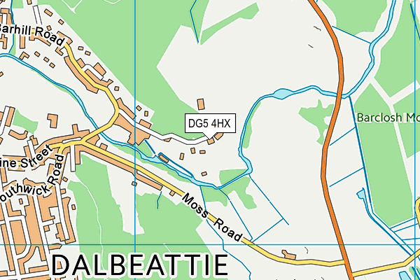 DG5 4HX map - OS VectorMap District (Ordnance Survey)