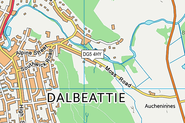 DG5 4HY map - OS VectorMap District (Ordnance Survey)