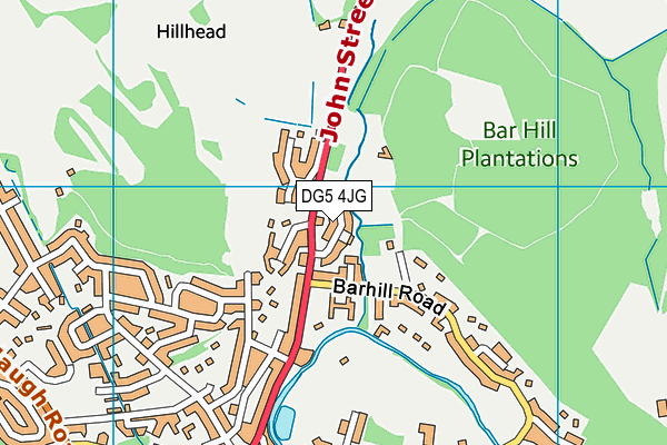 DG5 4JG map - OS VectorMap District (Ordnance Survey)