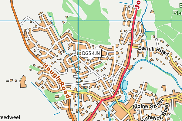 DG5 4JN map - OS VectorMap District (Ordnance Survey)