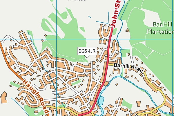 DG5 4JR map - OS VectorMap District (Ordnance Survey)