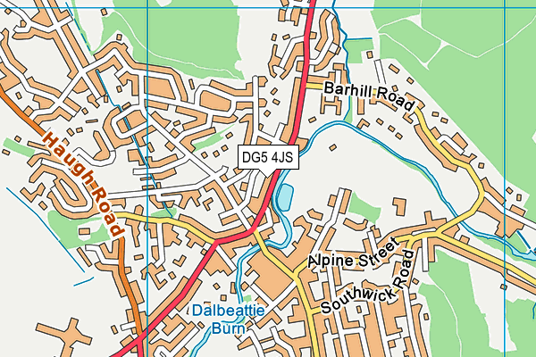 DG5 4JS map - OS VectorMap District (Ordnance Survey)