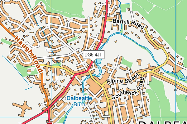 DG5 4JT map - OS VectorMap District (Ordnance Survey)