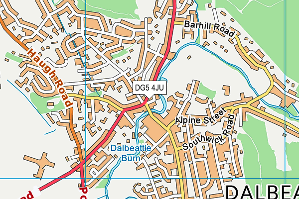 DG5 4JU map - OS VectorMap District (Ordnance Survey)