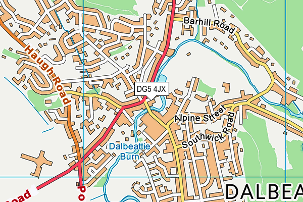 DG5 4JX map - OS VectorMap District (Ordnance Survey)