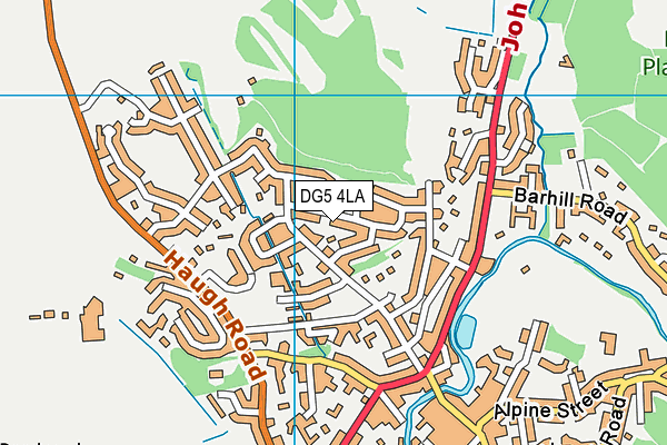 DG5 4LA map - OS VectorMap District (Ordnance Survey)