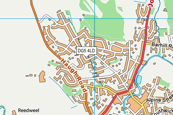 DG5 4LD map - OS VectorMap District (Ordnance Survey)