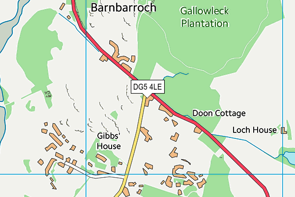 DG5 4LE map - OS VectorMap District (Ordnance Survey)