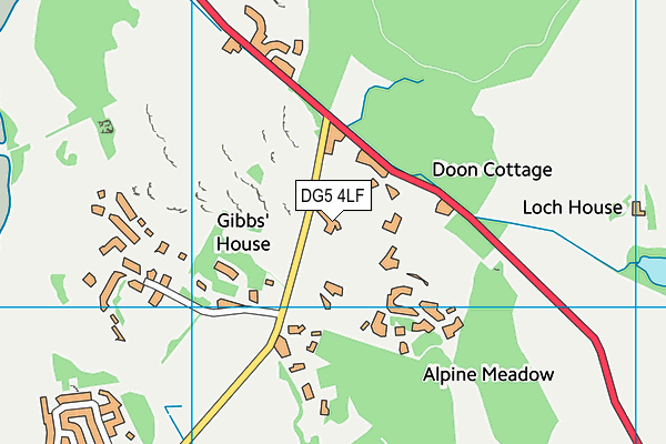 DG5 4LF map - OS VectorMap District (Ordnance Survey)