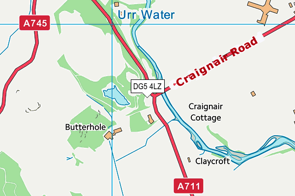 DG5 4LZ map - OS VectorMap District (Ordnance Survey)