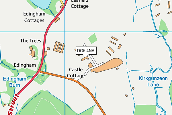 DG5 4NA map - OS VectorMap District (Ordnance Survey)