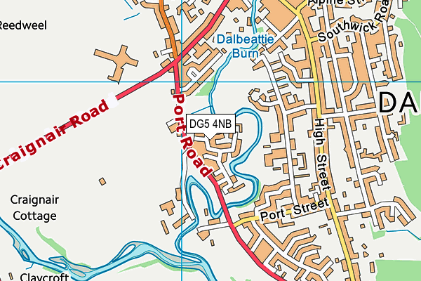 DG5 4NB map - OS VectorMap District (Ordnance Survey)