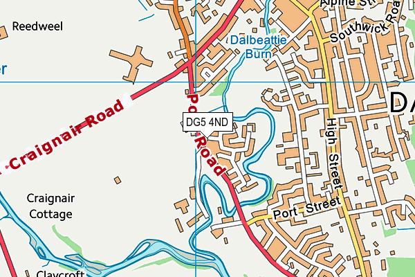 DG5 4ND map - OS VectorMap District (Ordnance Survey)