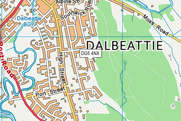 DG5 4NX map - OS VectorMap District (Ordnance Survey)