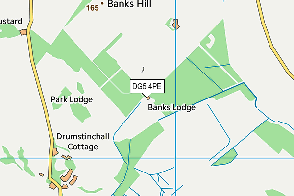 DG5 4PE map - OS VectorMap District (Ordnance Survey)