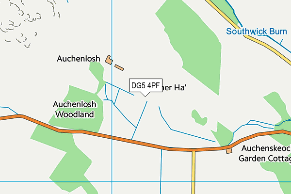 DG5 4PF map - OS VectorMap District (Ordnance Survey)