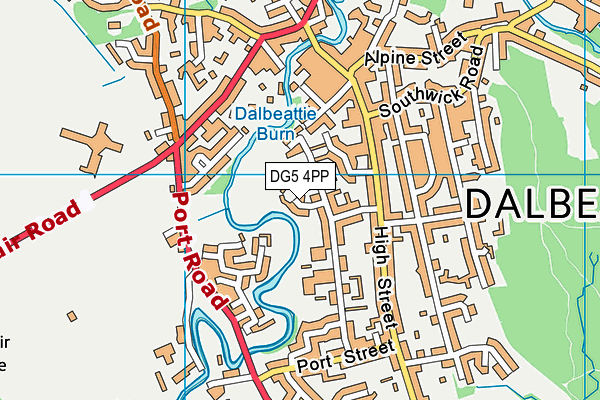 DG5 4PP map - OS VectorMap District (Ordnance Survey)