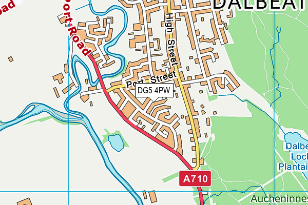 DG5 4PW map - OS VectorMap District (Ordnance Survey)