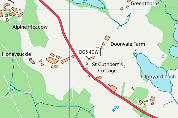 DG5 4QW map - OS VectorMap District (Ordnance Survey)