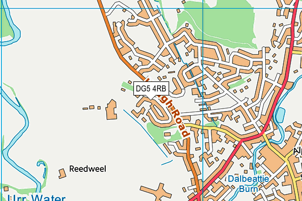 DG5 4RB map - OS VectorMap District (Ordnance Survey)