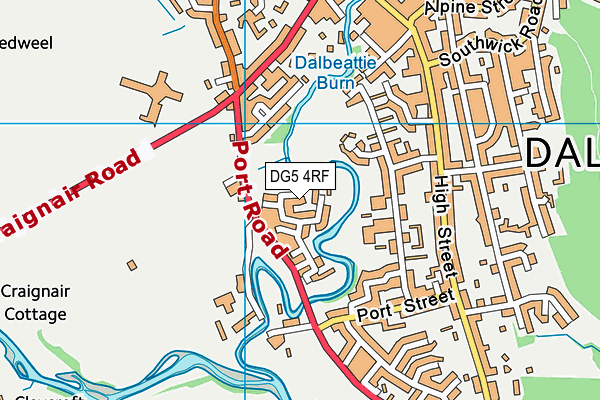 DG5 4RF map - OS VectorMap District (Ordnance Survey)