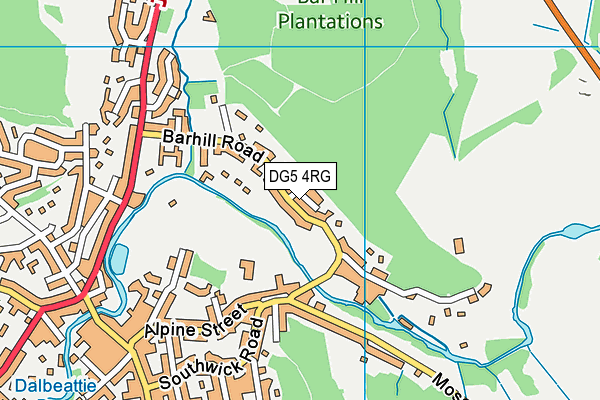 DG5 4RG map - OS VectorMap District (Ordnance Survey)