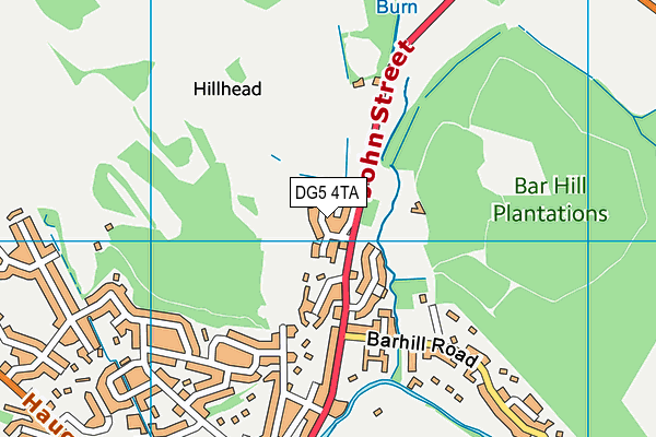 DG5 4TA map - OS VectorMap District (Ordnance Survey)