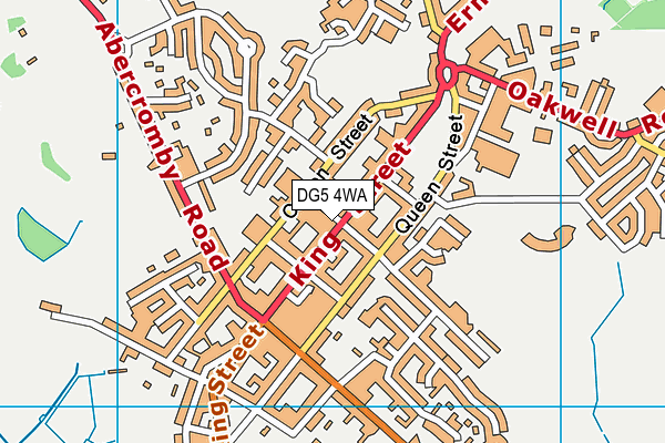 DG5 4WA map - OS VectorMap District (Ordnance Survey)