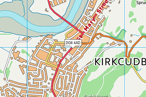 DG6 4AD map - OS VectorMap District (Ordnance Survey)