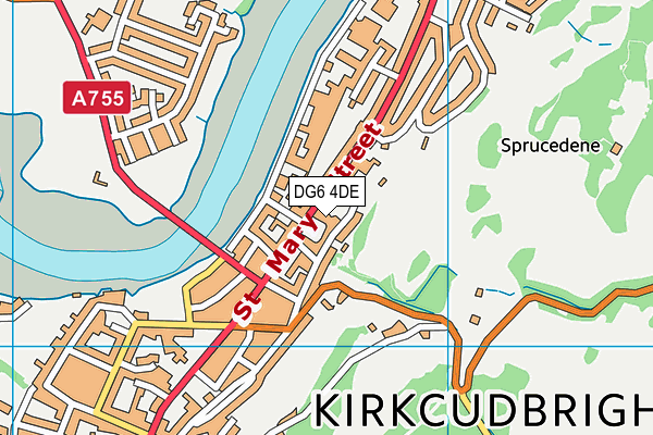 DG6 4DE map - OS VectorMap District (Ordnance Survey)