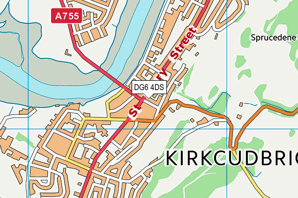 DG6 4DS map - OS VectorMap District (Ordnance Survey)