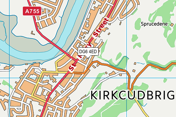 DG6 4ED map - OS VectorMap District (Ordnance Survey)