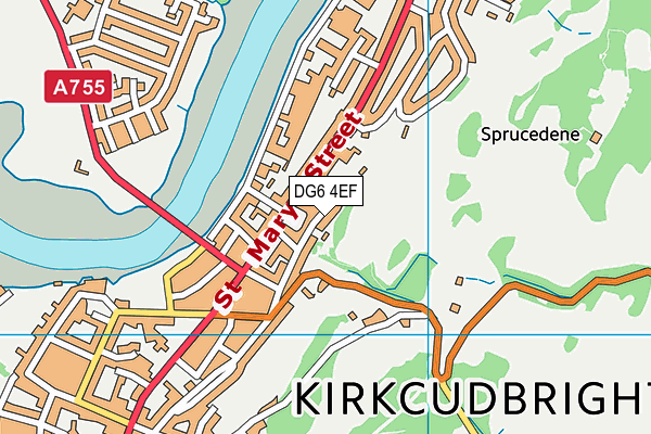 DG6 4EF map - OS VectorMap District (Ordnance Survey)