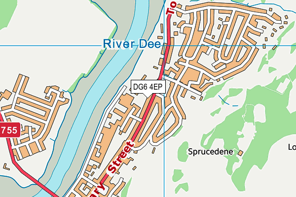 DG6 4EP map - OS VectorMap District (Ordnance Survey)