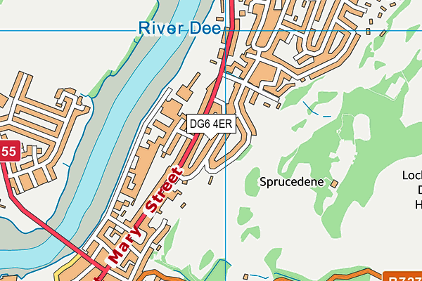 DG6 4ER map - OS VectorMap District (Ordnance Survey)