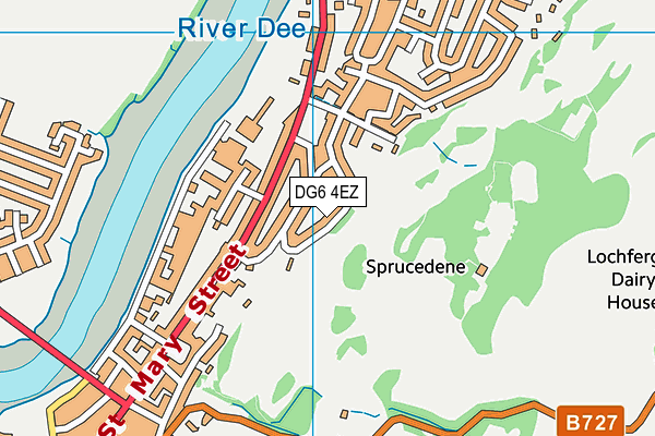 DG6 4EZ map - OS VectorMap District (Ordnance Survey)