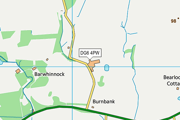 DG6 4PW map - OS VectorMap District (Ordnance Survey)