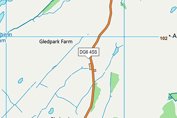 DG6 4SS map - OS VectorMap District (Ordnance Survey)